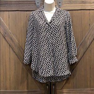 geometric print Pleione long sleeve blouse, XS